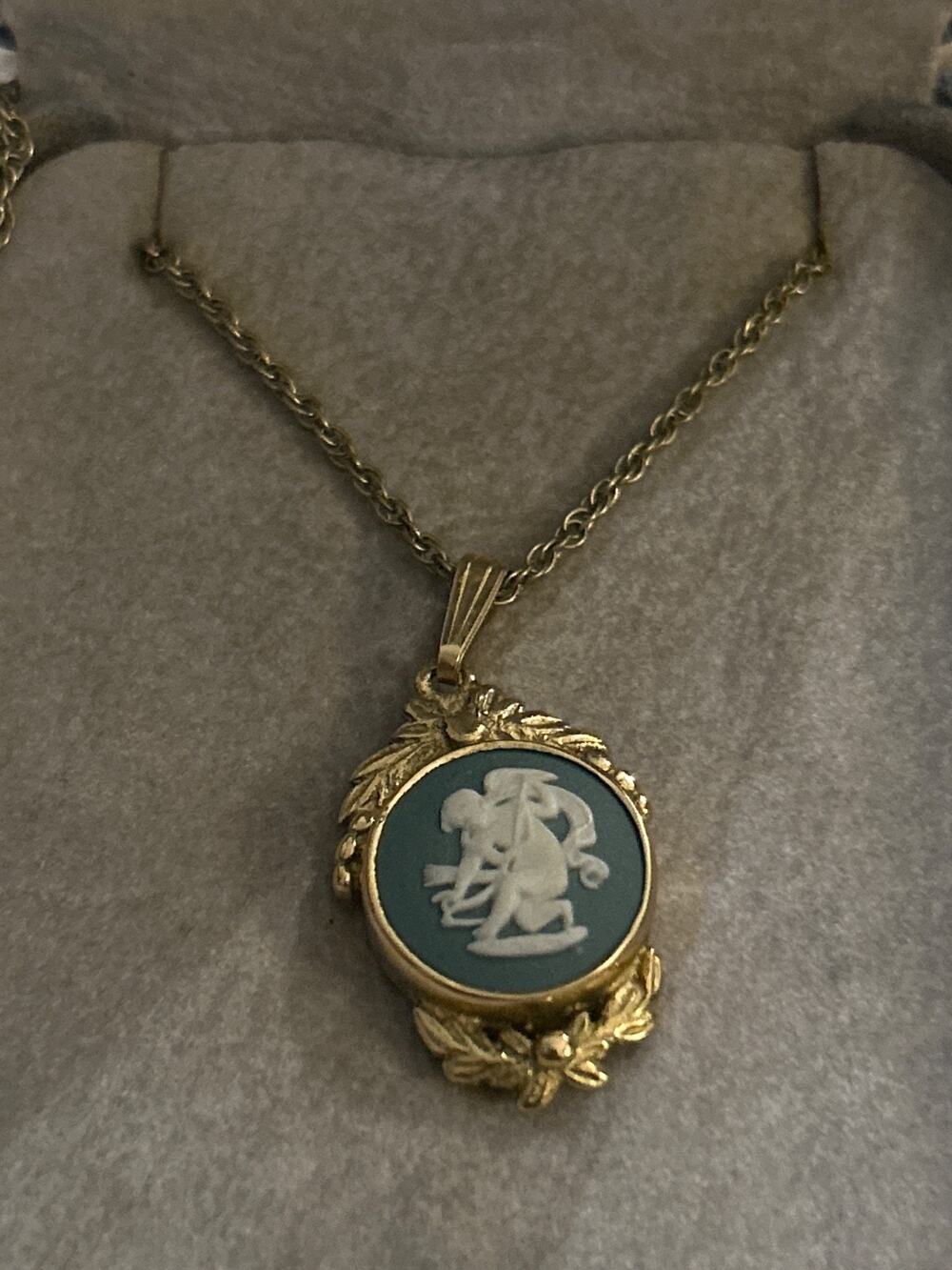 Wedgewood Sage Green Jasperware Pendant